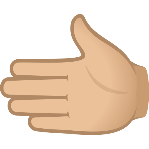 Рука вліво: світлий тон шкіри для JoyPixels 10.0