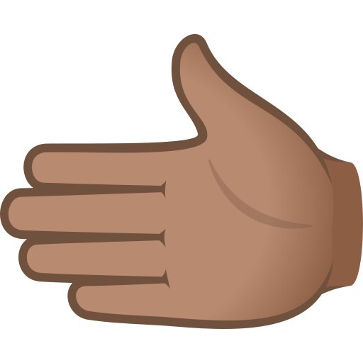 Рука вліво: середній тон шкіри для JoyPixels 10.0