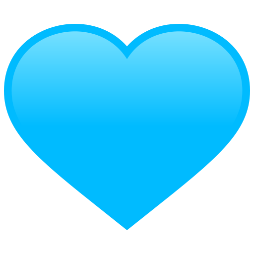 Блакитне серце для JoyPixels 10.0