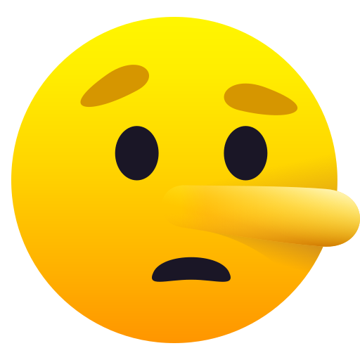 Rosto De Mentiroso para JoyPixels 10.0