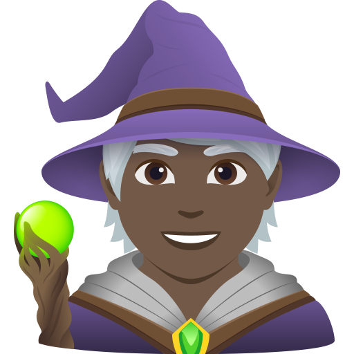 Mago: Pele Escura para JoyPixels 10.0