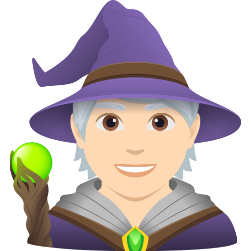 Маг: дуже світлий тон шкіри для JoyPixels 10.0