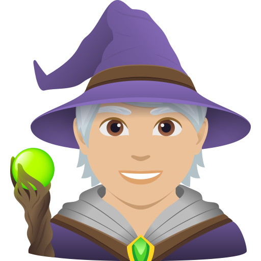 Mago: Pele Morena Clara para JoyPixels 10.0