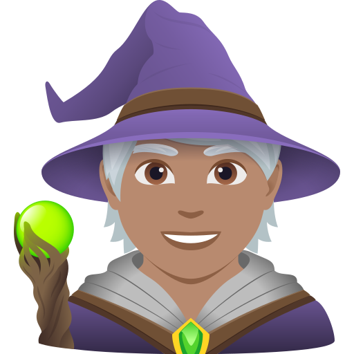 Mago: Pele Morena para JoyPixels 10.0