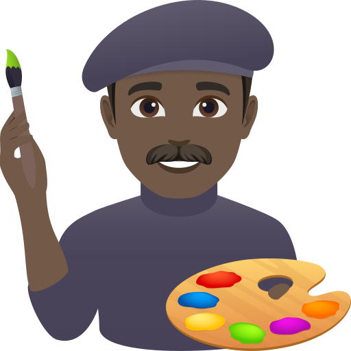 Artista Plástico: Pele Escura para JoyPixels 10.0