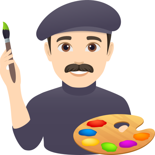 Artista Plástico: Pele Clara para JoyPixels 10.0