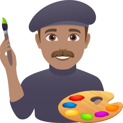 Artista Plástico: Pele Morena para JoyPixels 10.0