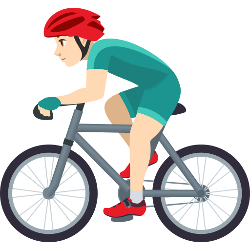 Homem Ciclista: Pele Clara para JoyPixels 10.0