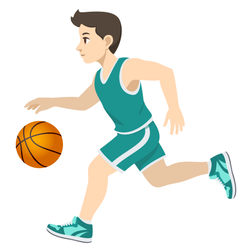 Homem Jogando Basquete: Pele Clara para JoyPixels 10.0