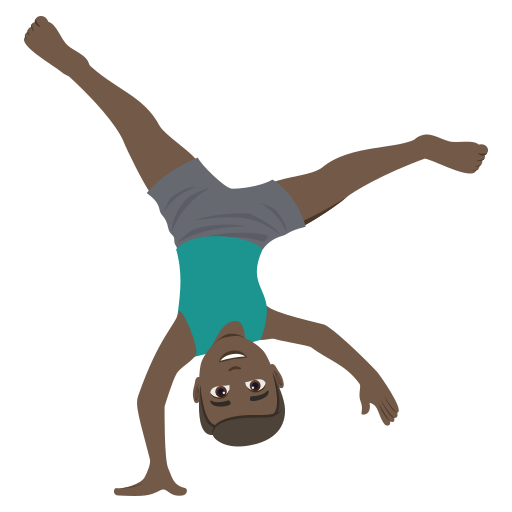 Homem Fazendo Estrela: Pele Escura para JoyPixels 10.0