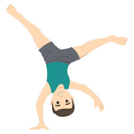 Акробат: дуже світлий тон шкіри для JoyPixels 10.0