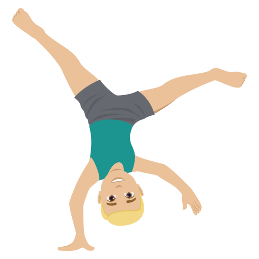 Homem Fazendo Estrela: Pele Morena Clara para JoyPixels 10.0