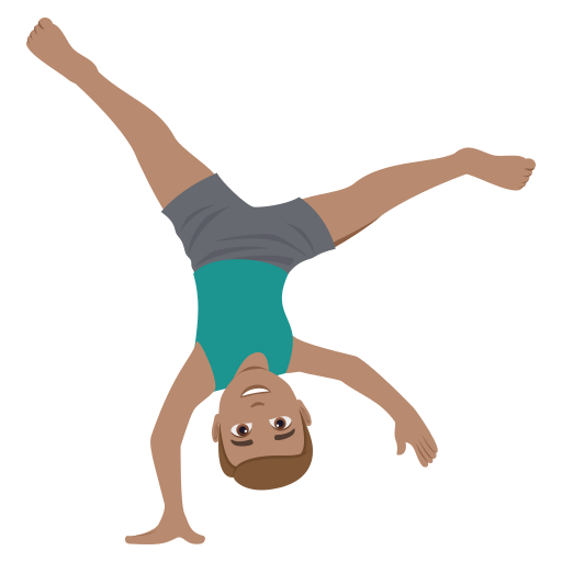 Homem Fazendo Estrela: Pele Morena para JoyPixels 10.0