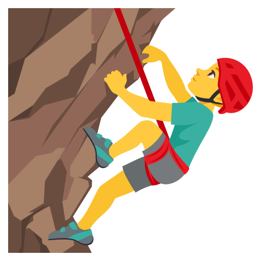 Homem Escalando para JoyPixels 10.0