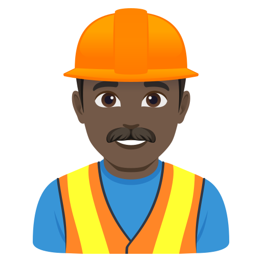 Pedreiro: Pele Escura para JoyPixels 10.0