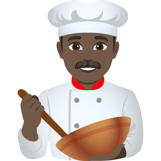 Cozinheiro: Pele Escura para JoyPixels 10.0