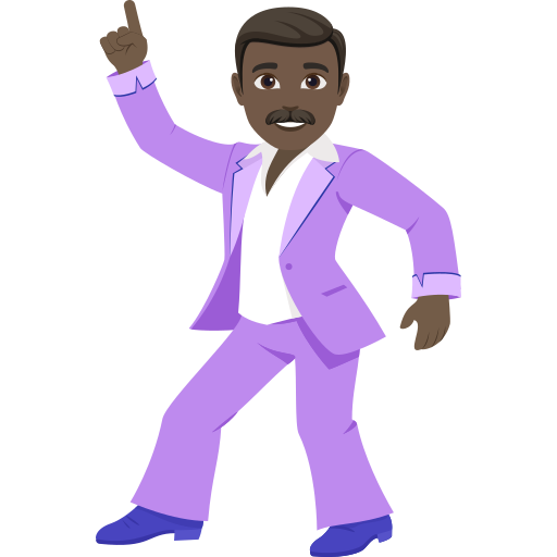 Homem Dançando: Pele Escura para JoyPixels 10.0