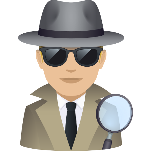 Detective de casa: Tom de Pele Médio-Luz para JoyPixels 10.0