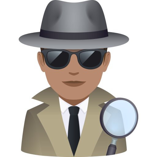 Detektif pria: warna kulit sedang untuk JoyPixels 10.0