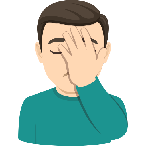 Homem Decepcionado: Pele Clara para JoyPixels 10.0