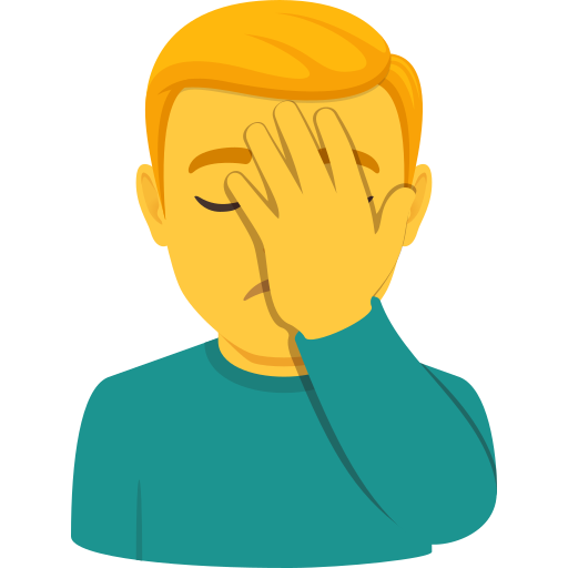 Homem Decepcionado para JoyPixels 10.0