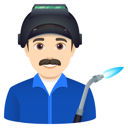 Operário: Pele Clara para JoyPixels 10.0