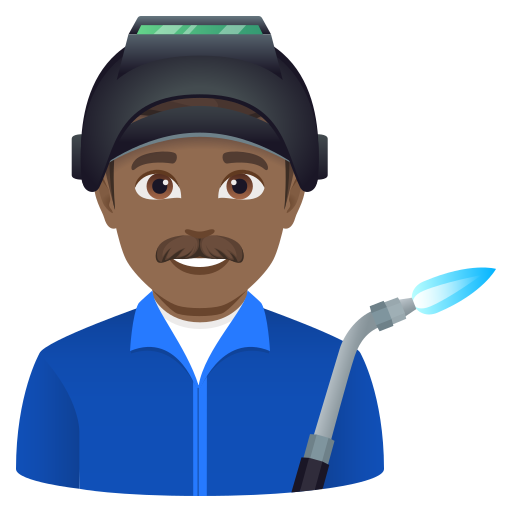 Operário: Pele Morena Escura para JoyPixels 10.0