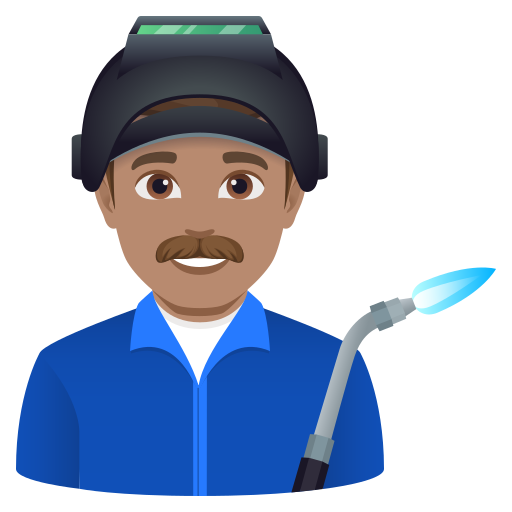 Чоловік-робітник: середній тон шкіри для JoyPixels 10.0