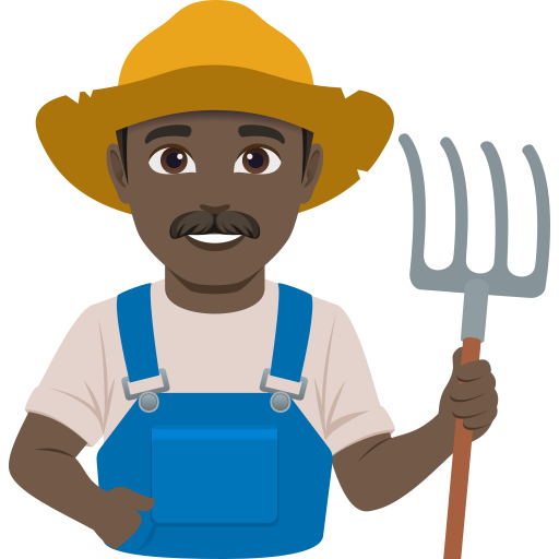 Fazendeiro: Pele Escura para JoyPixels 10.0