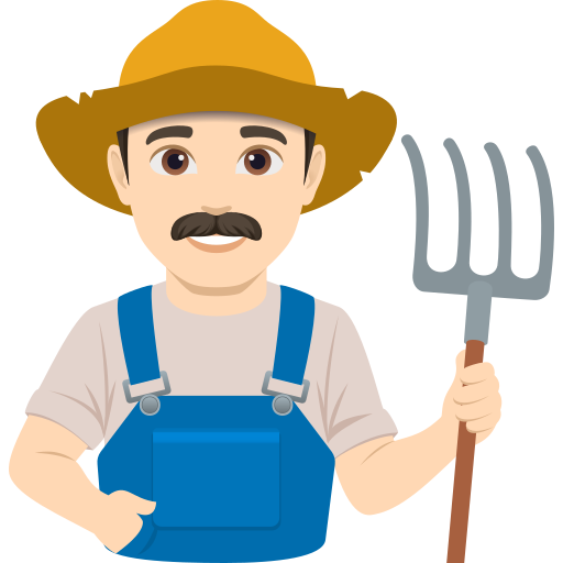 Fazendeiro: Pele Clara para JoyPixels 10.0