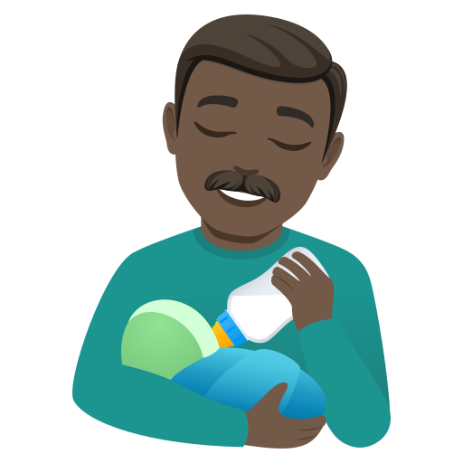 Годуючий чоловік: дуже темний тон шкіри для JoyPixels 10.0