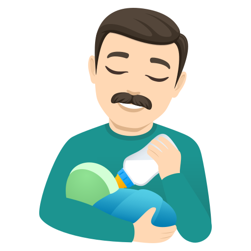 Homem Alimentando Bebê: Pele Clara para JoyPixels 10.0