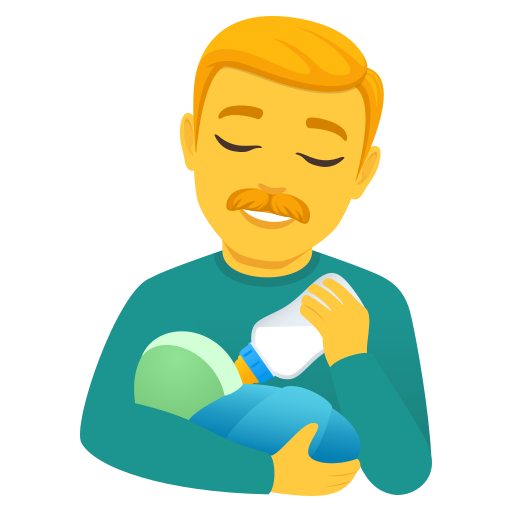 Homem Alimentando Bebê para JoyPixels 10.0