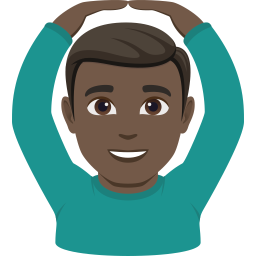 Homem Fazendo Gesto De “Ok”: Pele Escura para JoyPixels 10.0