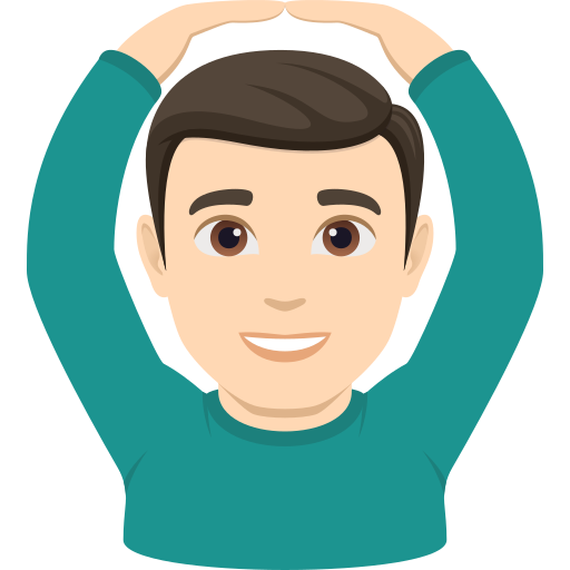 Homem Fazendo Gesto De “Ok”: Pele Clara para JoyPixels 10.0