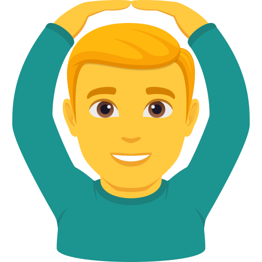 Homem Fazendo Gesto De “Ok” para JoyPixels 10.0