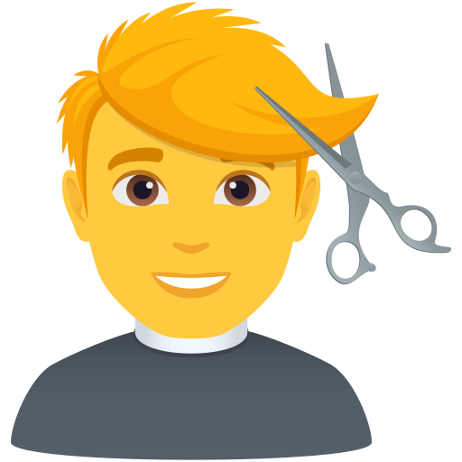 Homem Cortando O Cabelo para JoyPixels 10.0