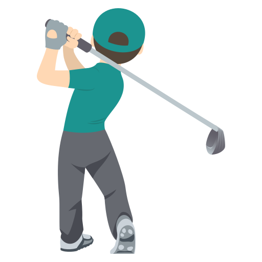 Homem Golfista: Pele Clara para JoyPixels 10.0