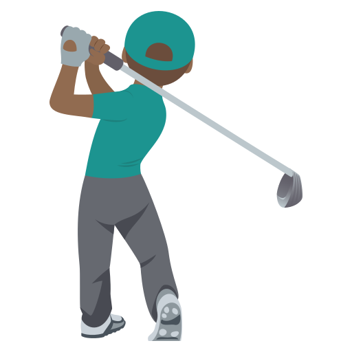 Homem Golfista: Pele Morena Escura para JoyPixels 10.0