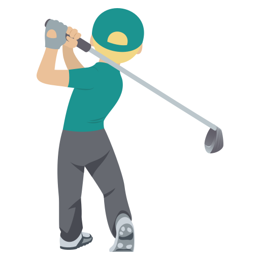 Homem Golfista: Pele Morena Clara para JoyPixels 10.0