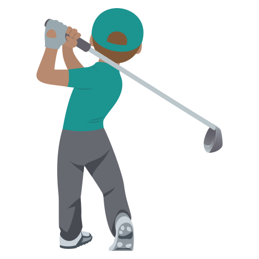 Homem Golfista: Pele Morena para JoyPixels 10.0