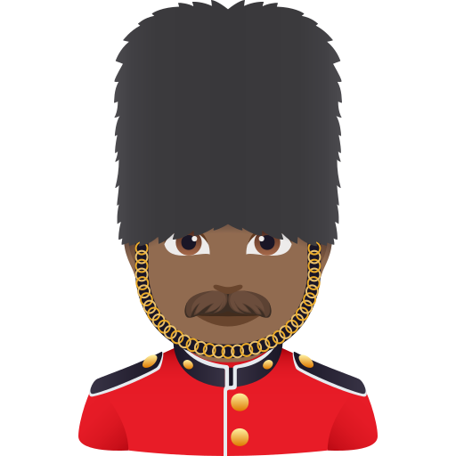 Guarda Homem: Pele Morena Escura para JoyPixels 10.0