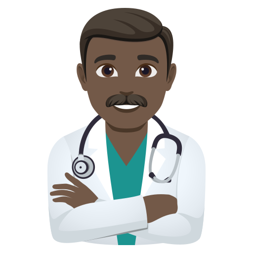 Homem Profissional Da Saúde: Pele Escura para JoyPixels 10.0
