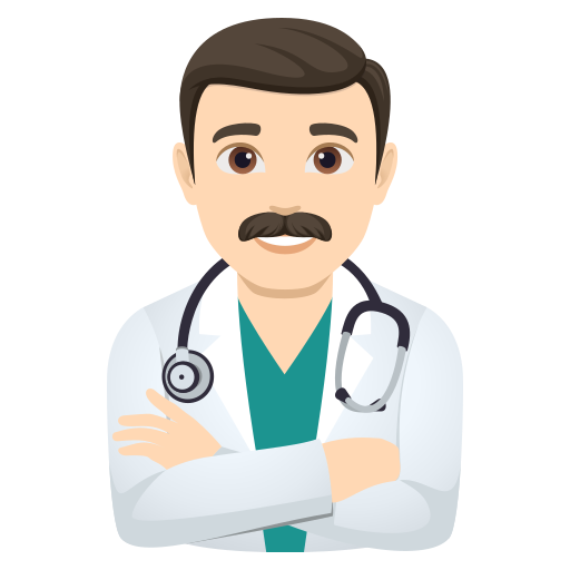 Homem Profissional Da Saúde: Pele Clara para JoyPixels 10.0