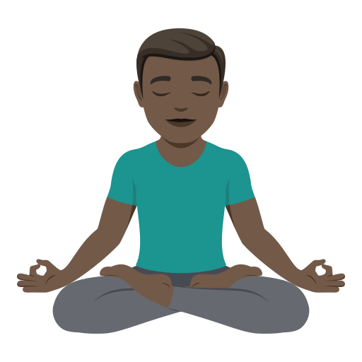 Homem Na Posição De Lótus: Pele Escura para JoyPixels 10.0