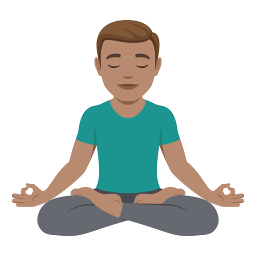 Homem Na Posição De Lótus: Pele Morena para JoyPixels 10.0