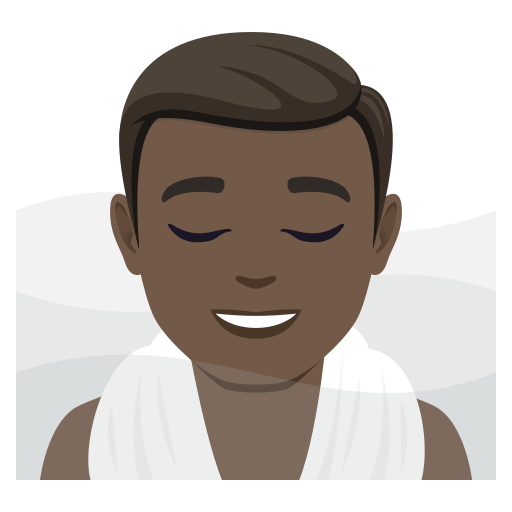 Homem Na Sauna: Pele Escura para JoyPixels 10.0