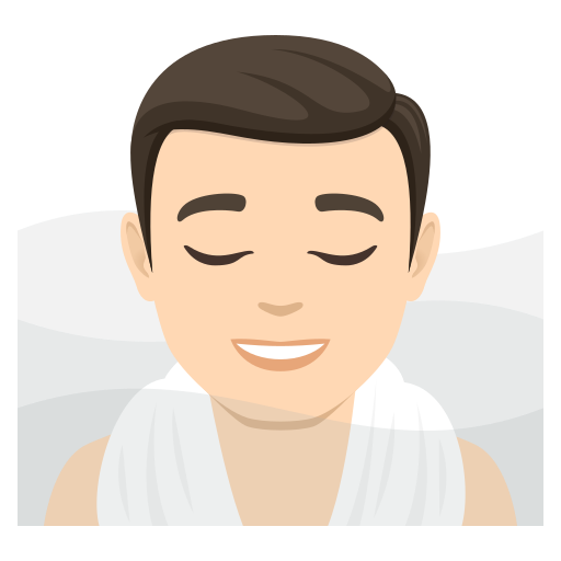 Homem Na Sauna: Pele Clara para JoyPixels 10.0