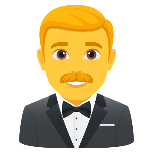 Мужчина в смокинге для JoyPixels 10.0