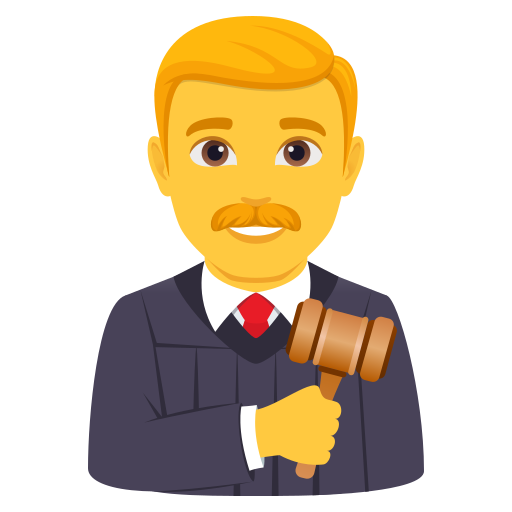 Чоловік-суддя для JoyPixels 10.0